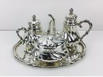 835 Silber Tafelsilber 3476 Gramm Chippendale Tee Kaffee Service Set