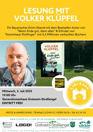 ++ ABGESAGT ++ Ein Bayerischer Krimiabend - Lesung mit Volker Klüpfel