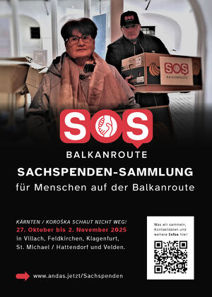 Sachspenden-Sammlung für Menschen auf der Balkanroute