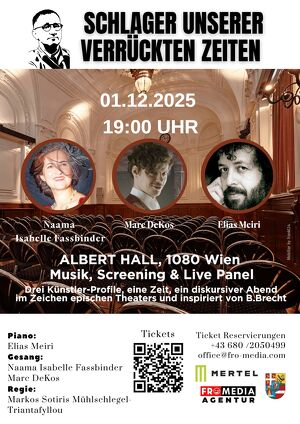 Schlager unserer verrückten Zeiten- Live Kulturdiskussionsveranstaltung mit Musik!